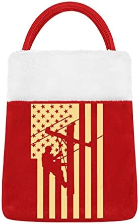 Védő Amerikai Zászló Táskák Luxus Tasak Karácsonyi Zsák Ünnepi Díszek