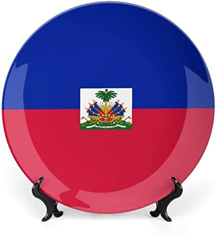 Zászló Haiti Lóg Kerámia Dekoratív tábla Display Állvány Szabott Évforduló, Esküvői Ajándékok Pár Szülei Neki, hogy A Férje
