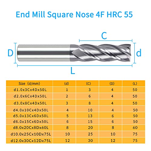 JIULI ESZKÖZ HRC55 Tömör Keményfém marók Meghatározott Gravírozás CNC Marógép Router Bit Fa/Alumínium/Réz/Acél 2mm(3pcs)