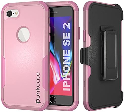 Punkcase iPhone SE 2020 övcsipesz Tok-Ügyben [Védőszentje Sorozat] 4-1 Masszív & Védő Többrétegű hátlapot W/Integrált Állvány