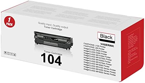 CRG-104 Nagy kapacitású Festékkazetta (1 Csomag Fekete) - VASRINK Kompatibilis CRG104 104 Festékkazetta Csere Canon 104 FAXPHONE L120
