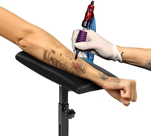 Tetoválás Munkaállomás, 24.8-37.4 hüvelyk, Magassága Állítható Tetoválás Karfa Állni Szakmai Lábát Többi Kar Bár Pad Stúdió Szalon Tetoválás