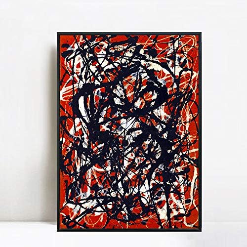 INVIN MŰVÉSZETI Keretes Vászon Extra Nagy Giclee Nyomtatás Művészet Szabad Formában Jackson Pollock Absztrakt Wall Art Nappali Otthoni