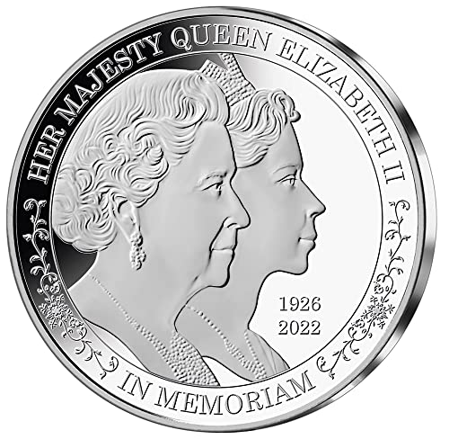 2022 DE Modern Megemlékező PowerCoin Queen Elizabeth Ii-Kettős Portré 1 Óz Ezüst Érme 5$ Barbados 2022 Bizonyíték