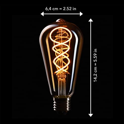 KORONA Edison LED Izzó E26 Bázis Szabályozható Izzók, 110V-130V, 40 Watt Egyenértékű, EL17 Dekoratív Villanykörte | 1800 K Meleg