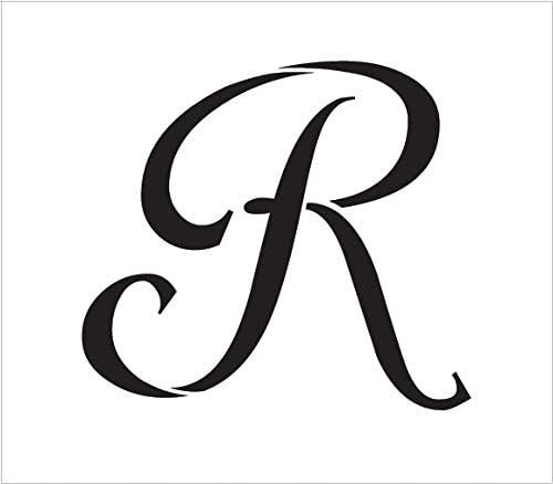 Kecses Monogram Stencil - R - STCL1918 - által StudioR12 ... (15)