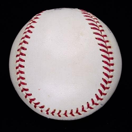 1950-es Leo Durocher Egyetlen Aláírt Dedikált ONL (Giles) Dodgers Baseball SZÖVETSÉG - Dedikált Baseball