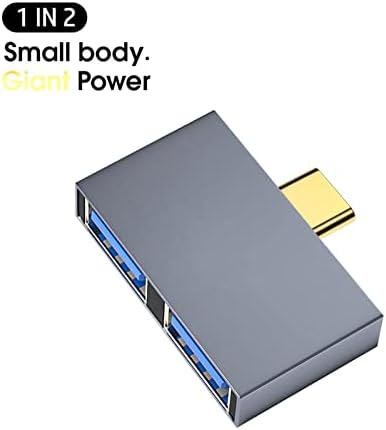 MagiDeal 2 az 1-ben USB-Férfi C-USB 3.0 Női Adapter Kompakt, Nagy Sebességű adatátviteli Túlfeszültség Védelem 5Gbps Hordozható