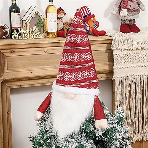 Karácsonyi Gnome Csúcsdíszt Karácsonyfa Topper Karácsonyi Gnome Baba Karácsony Karácsonyfa Díszítés Fél Lakberendezés Emlékmű Festmény