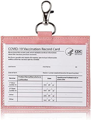 Vakcina Kártya Protector Vízálló,CDC Vakcina Kártya Protector 4x3 Cm,Immunizálás Kártya Vakcina Kártya Tartóját Anime Zsinór, Műanyag Egyértelmű