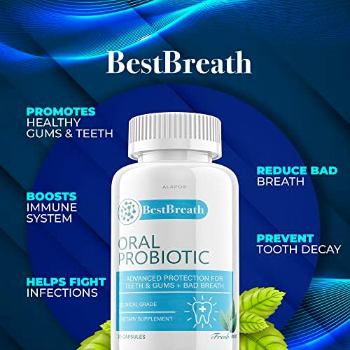 (3 Csomag) Legjobb Levegőt Probiotikus Tablettát - BestBreath Szóbeli Menta Probiotikus Kapszula, Rossz Lehelet, a Legjobb Levegőt Freshner