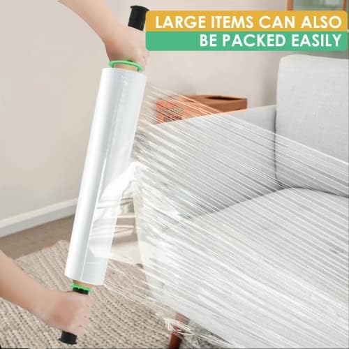 CREGEAR Stretch Fólia, Pszichiáter Wrap Roll (15 x 1000 SqFt) a Gördülő Kezeli, Ipari erősségű Önálló Tapadt Műanyag csomagolást a Mozgó