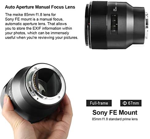 Meike 85mm f1.8 Kézi Fókusz Auto Rekesz Közepes Teleobjektív, Fix Portré Objektív Sony E-Mount Full Frame tükör nélküli Fényképezőgépek