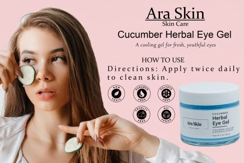 Aria Skin® Anti-Aging Vegán Uborka Növényi Szem Gélt, Sav Shea, Növényi Kivonatok,