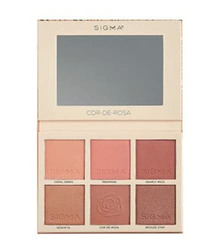 Sigma Beauty Rb-de-Rosa Pír Paletta - Kipirult Semleges Matt Blush Paletta - Tartós Pír Préselt Por - Gluténmentes, Kegyetlenség