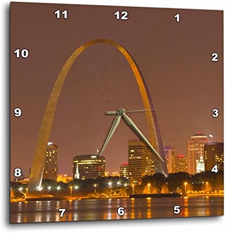 3dRose DPP_91510_1 Gateway Arch, St Louis, Mississippi Folyó, Missouri - US26 CHA0012 - Chuck Haney - falióra, 10, 10-Es
