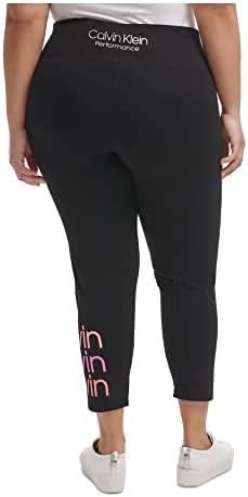 Calvin Klein Teljesítmény Női Fekete Grafikus Aktív Viselni Sovány Leggings Plusz 3X