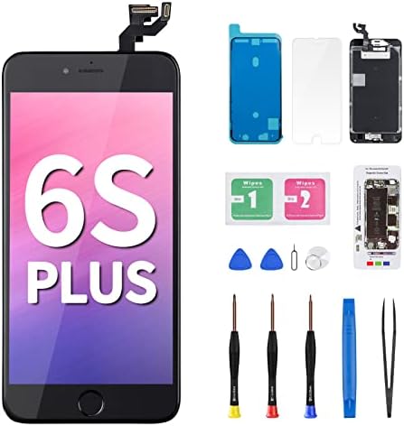 iPhone 6-os Plus kijelző Csere a Home Gombot az LCD-Javító Készlet 3D-s Touch Kijelző Digitalizáló 5.5 Fekete Előlapi Kamera, Hangszóró