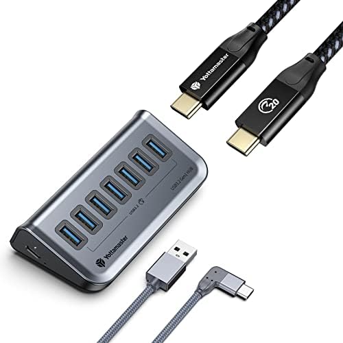 Aktív USB-Hub, USB-C Kábel derékszögű & USB-C Kábel - Egyenes, Alkalmas Minden Típusú USB A Pc-k, Laptopok, valamint játékkonzolok