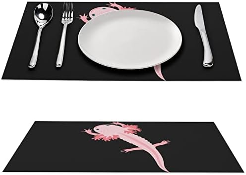 Axolotl PVC Táblázat Szőnyeg Mosható Placemats Terítő Asztal Pad Asztal