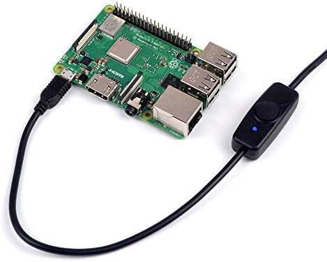 Alacsony Feszültség Labs Raspberry Pi Micro USB Kábel BE/Ki Kapcsoló, Kék LED RPi Modell A+, B+, Nulla, 2, 3, 3B+(1)