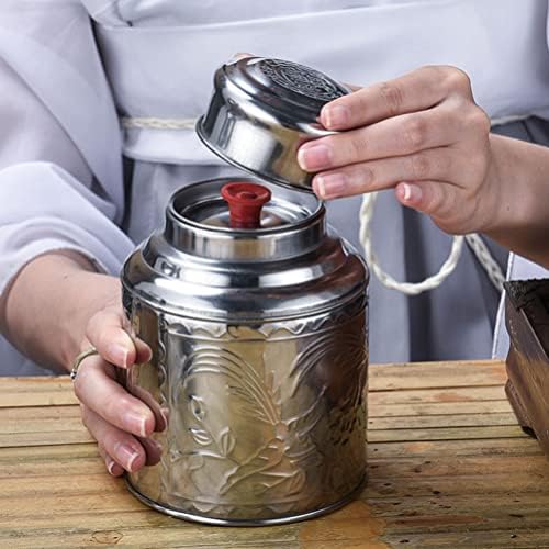 Luxshiny Tea Tartály, rozsdamentes kína tároló tartályok acélból készült tea jar konyha tartály élelmiszer-tartály, cukor, kávé, tea tároló