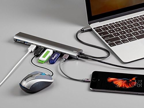 Monoprice 7 Port USB-C-Hub - Alumínium, a superspeed Transzfer Árak, Kompatibilis Apple MacBook, a Google Chromebook & More