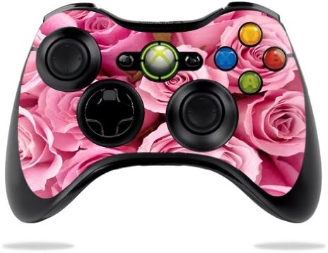 MightySkins Bőr Kompatibilis a Microsoft Xbox 360 Controller - Rózsaszín Rózsa | Védő, Tartós, Egyedi Vinyl Matrica wrap Borító | Könnyű