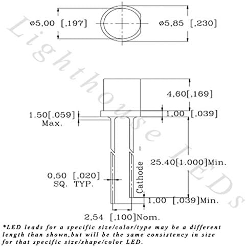 Világítótorony Led 12v 5mm Lapos Tetején Pre-Vezetékes Piros LED - Ultra Fényes (10v, 11v, 12v, 13v, 14v, 15v) (Csomag 10)