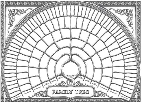 3 Pack - family Tree Diagram, hogy Töltse ki a 6 Generáció Genealógiai Poszter - Üres Tölthető Származású Ábra [2. Változat] (18