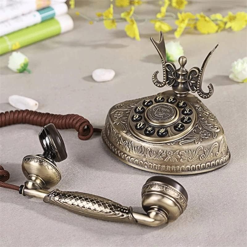 N/A az Európai stílusú fém Antik Telefon Technológia Retro Divat Home Office Díszek Lemezjátszó Vezetékes Telefon