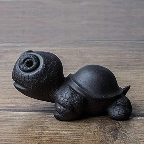 Lila Agyag Teknős Szobor Kung Fu Kabala Tea Pet Dísze A Kézzel Készített Tea Háziállatok Állat Figura Kézműves