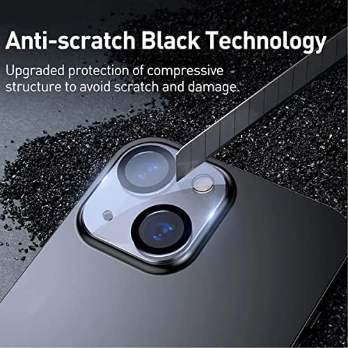 [2 Csomag] Kamera Lencséjét Védő iPhone 13 6.1 / iPhone 13 Mini 5.4 Edzett Üveg, Fekete Kör Esetben, Barátságos, Egyszerű Telepítés