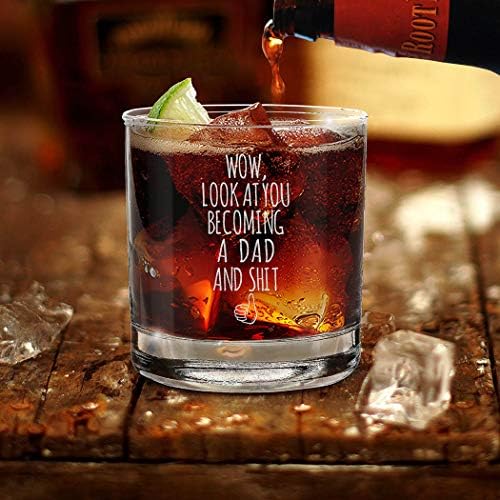 shop4ever® Nézd, Hogy Apa leszek Gravírozott Üveg Whiskey Vicces Új Apa Üveg Ajándék (Apa)
