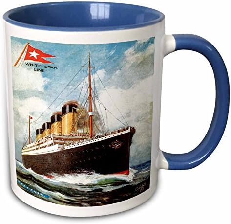 3dRose Vintage White Star Line S. S. Titanic - Bögrék (mug_149236_6)