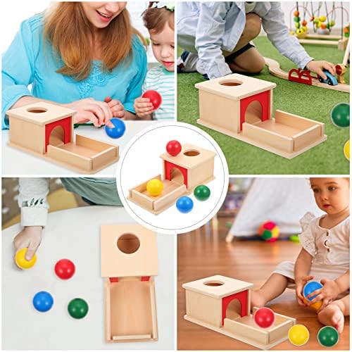 Toyvian Kisgyermek Játékok Kisgyermek Játékok Kisgyermek Játékok Játékok Játékok Fa Doboz Fa Játék Mezőbe, majd Golyókat Drop Box