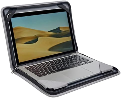 Broonel Szürke Bőr Laptop Messenger Esetben - Kompatibilis Hp pavilion Chromebook Spin 714 Kabrió | CP714-1WN 14