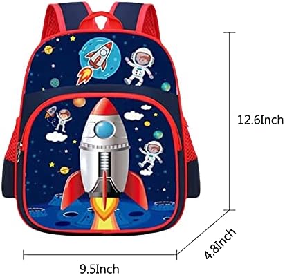ZOUTYI Gyerekek Tér Űrhajós Hátizsák Fiúk Lányok, Modern Utazási Galaxy Rakéta Iskola, könyvek,12 Inch