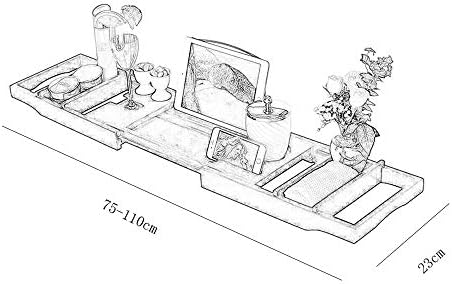 MUVLUX Bor Állványok Bambusz Fürdőkádban Caddy Kád Tálca Kiterjesztése Oldalán Épült a Könyv Tabletta Jogosultja Mobiltelefon