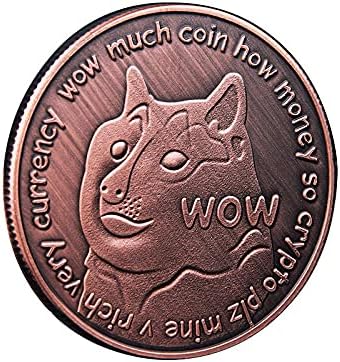 Emlékérme 1 oz Dogecoin Emlékérme Réz Dogecoin Fizetőeszköz 2021 Limitált szériás Gyűjthető Érme védőtok