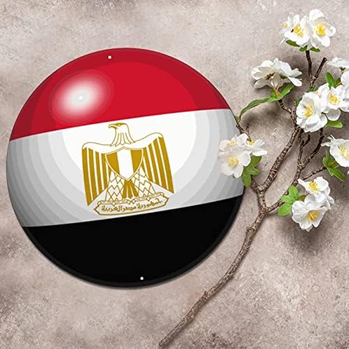 Vintage Fém Tábla Egyiptom Ország Zászló Hazafias Utazási Poszter Lapos Jel Retro Haza, Haza Jel Szomorú Koszorú Jel Fém Művészi Nyomatok