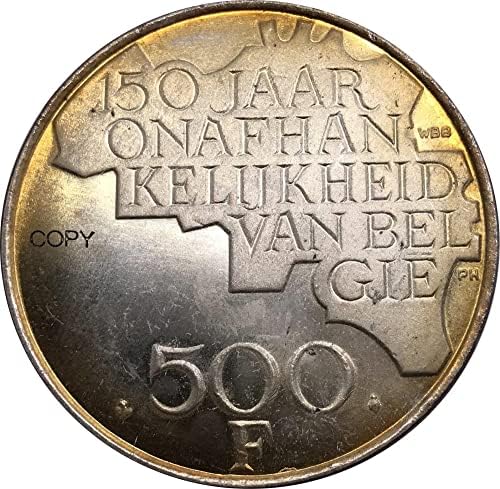 1830-Ban Belgium 1930 500 Frankot Baudouin Én Holland Szöveg Függetlenségi Érme Fém Cupronickel Ezüst Bevonatú Szuvenír