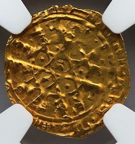 PL 1035-1094 AD (AH 427-487) Fátimida Kalifátus alatt Al-Mustansir Billah, Hitelesített Középkori Arany Érme a Középkorban 1/4 Dinár