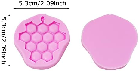 Honbay 4DB Aranyos Méh Kaptár Szilikon Penész Honeycomb Medál Formák Honeycomb Fondant Formák Csokoládé Öntőforma Epoxi Gyanta