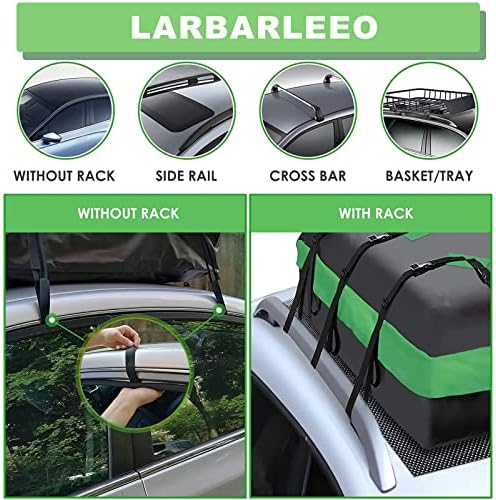 larbarleeo Tetőtéri Rakományt Szállító, 21 Köbméter Vízálló, nagy teherbírású 900D, Puha Tető Bőrönd Táska All Vechicles SUV/Állványok