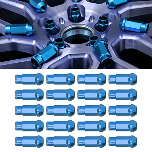 Kerék Dió, 20 Db M12x1.5 Fém Kerék csavarokat a Csavarkulcs Socket Magas Hardeness Csere(Kék)