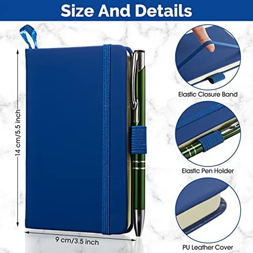 40 Csomag Zsebében Notebook Folyóiratok A6 Mini Keménytáblás Journal PU Bőr Bélelt Notebook 3,5 x 5.5 Hüvelykes Kis Főiskolán