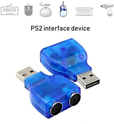 Majd USB-PS/2 Adapter [2-Pack] PS2 Átalakító-a Billentyűzet-Egér PS2 Felület (Kék)