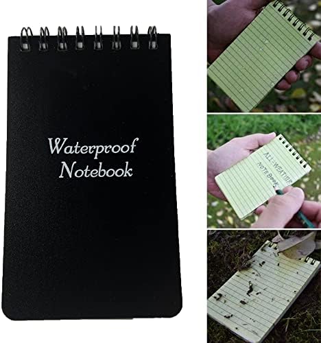 3pcs Vízálló Notebook, 3 x 5 a Rendőrség Jegyzettömb, Írd be az Eső Zsebében Notebook, Minden Időjárási Memo Papír Jegyzettömb fedéllel.
