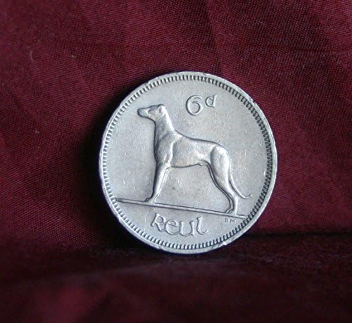 1967-Írország Hat Penny - Ír Farkaskutya